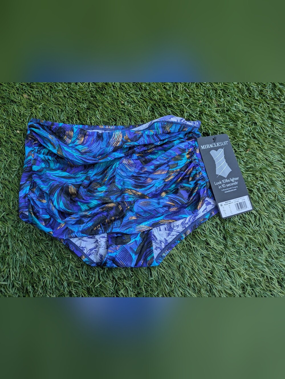 NWT - Miraclesuit Teal & Purple Swim Bottoms